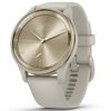 Garmin Vivomove Trend Hybrid Smartwatch with Silicone Band Cream Gold/French Gray